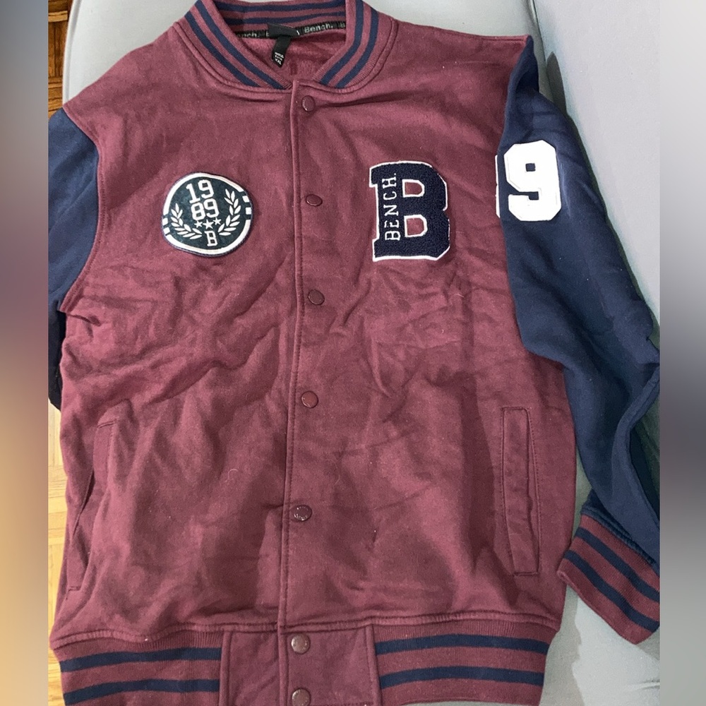 Bench Maroon and Navy Striped Apparel